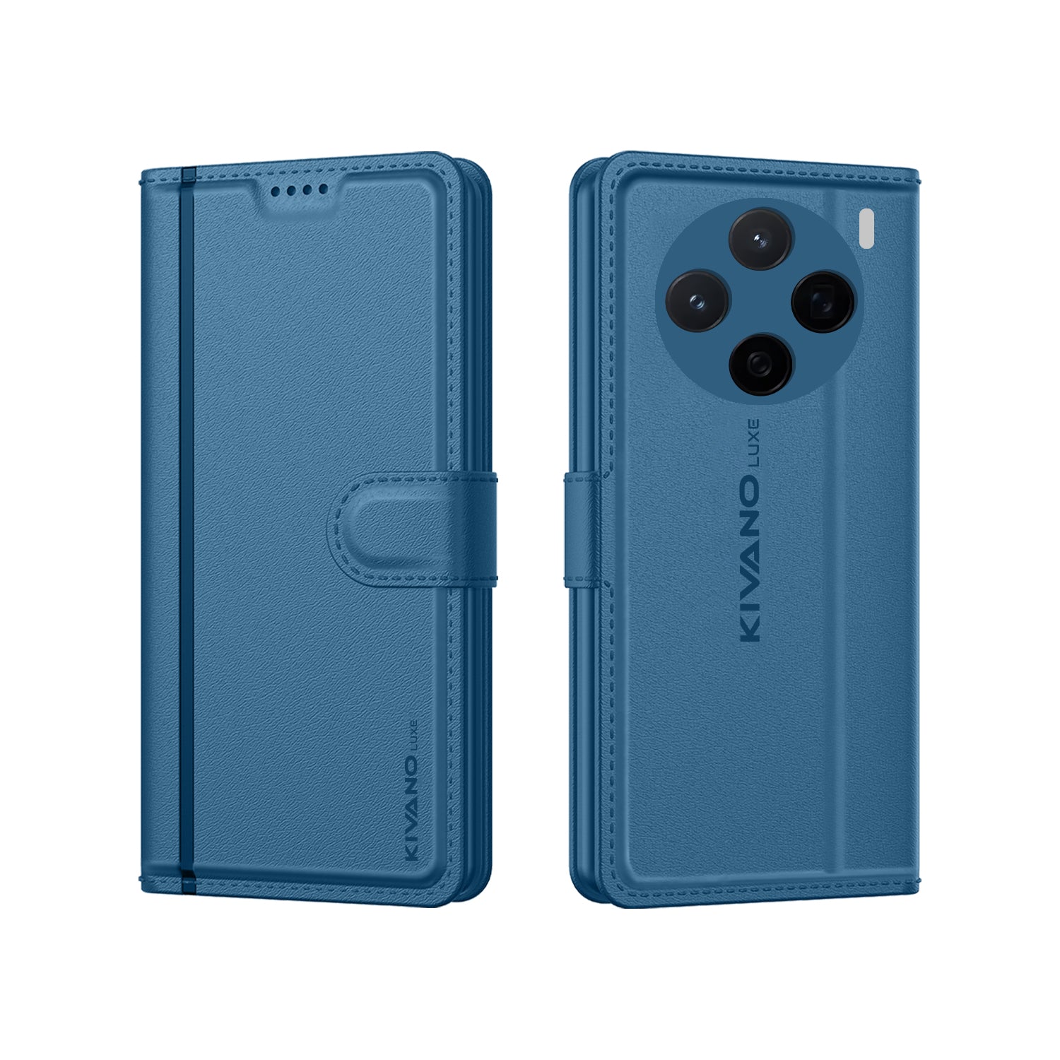 Vivo X200 5G Leather Wallet Case with Stylish Flip Cover, Card Holder, and Stand KIVANO LUXE