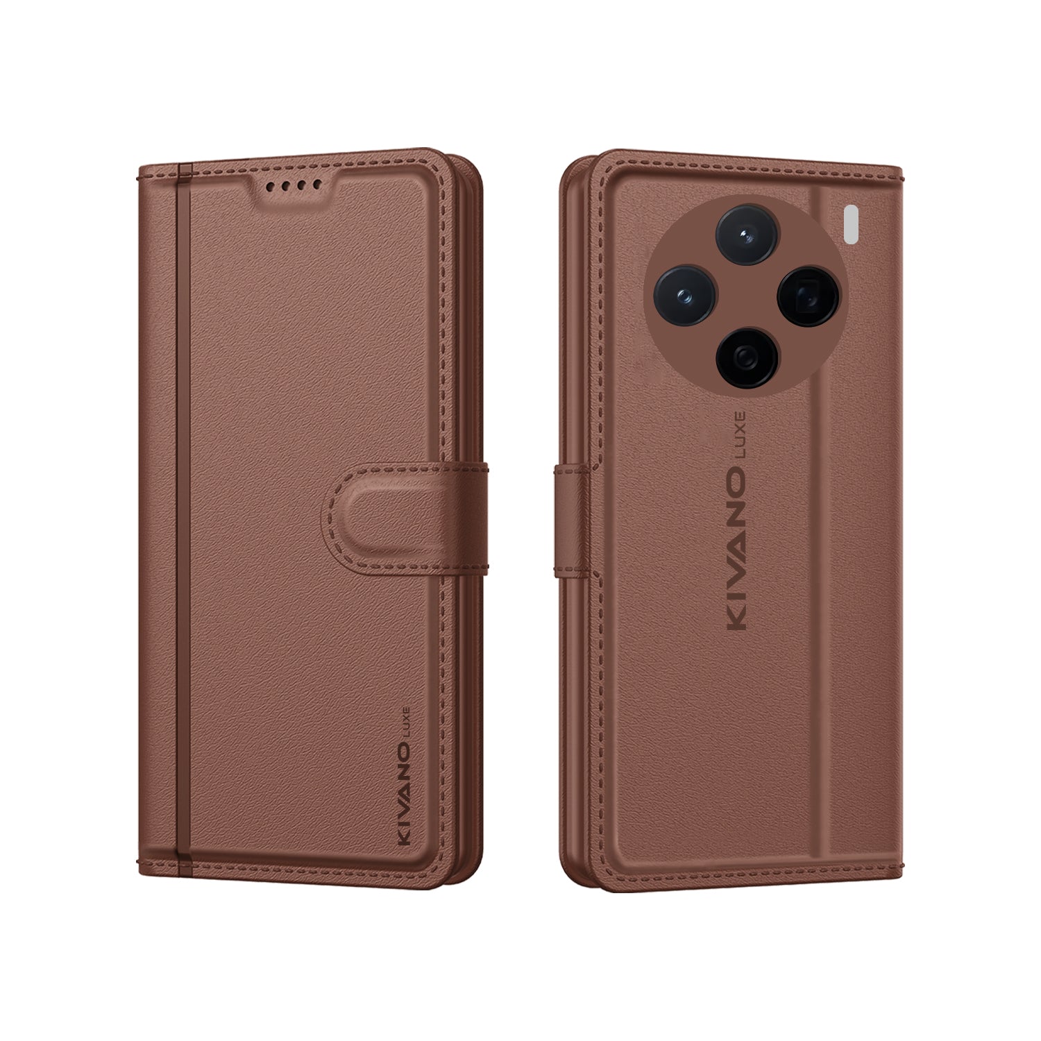 Vivo X200 5G Leather Flip Cover & Mobile Card Holder - Kivano Luxe