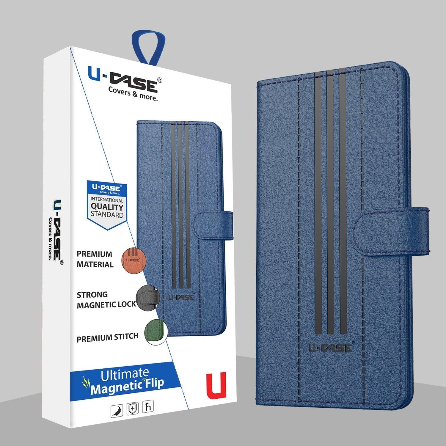 U-CASE Flip Cover for Poco F6 5G Vegan Foldable Stand & Pocket Magnetic Closure - Aibex