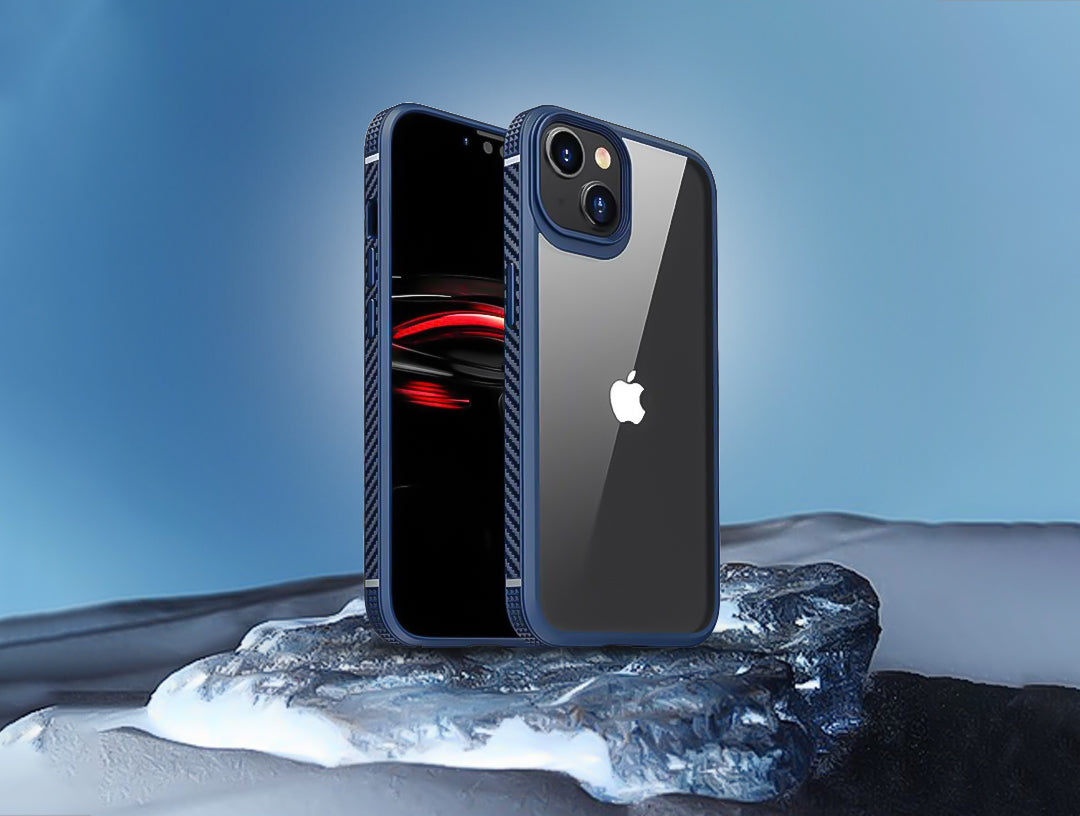 Aibex premium transparent back cover case for men