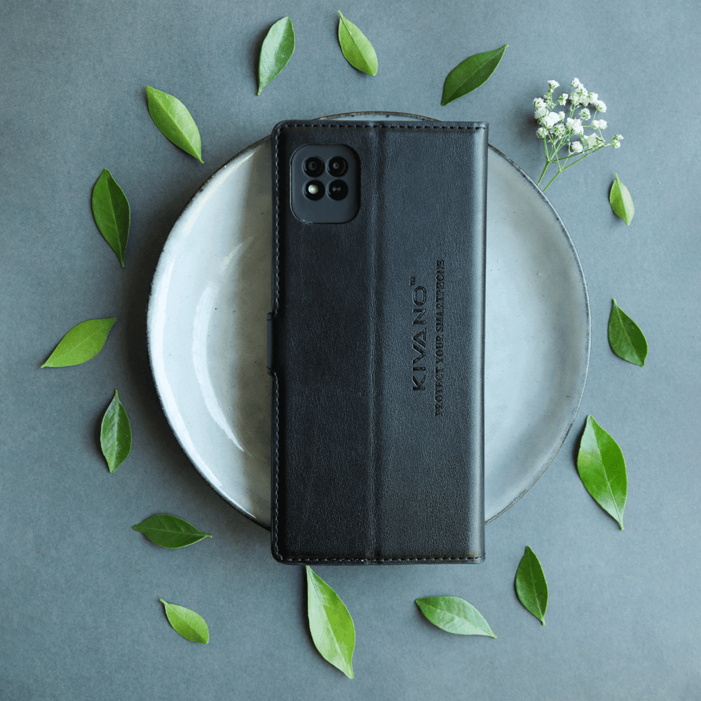 Kivano Compatible with Motorola edge 50 fusion Flip Cover | Leather Finish | Inside Pockets & Inbuilt Stand - Aibex