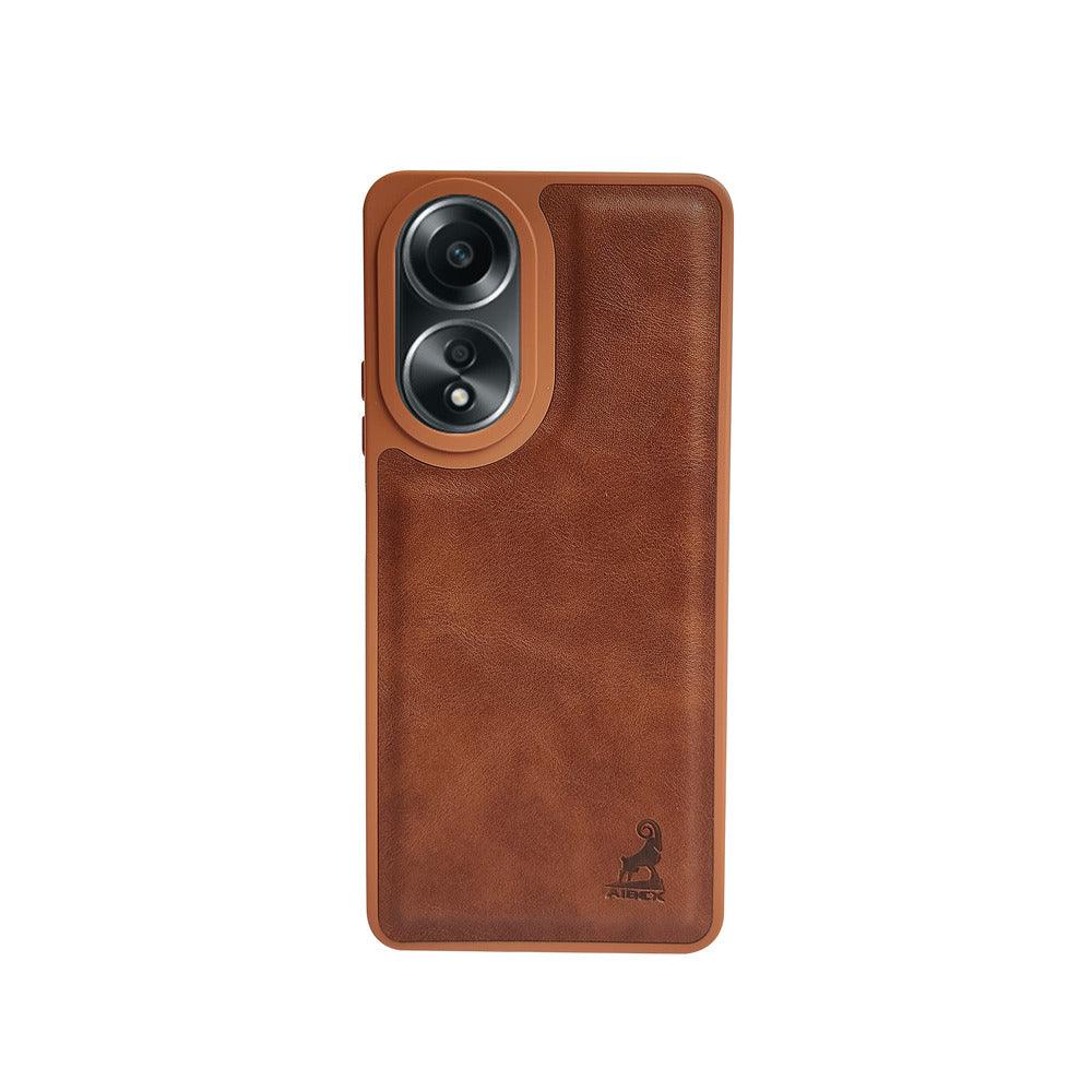 Aibex Shield Back Cover For Oppo A58 4G | Vegan Leather - Aibex