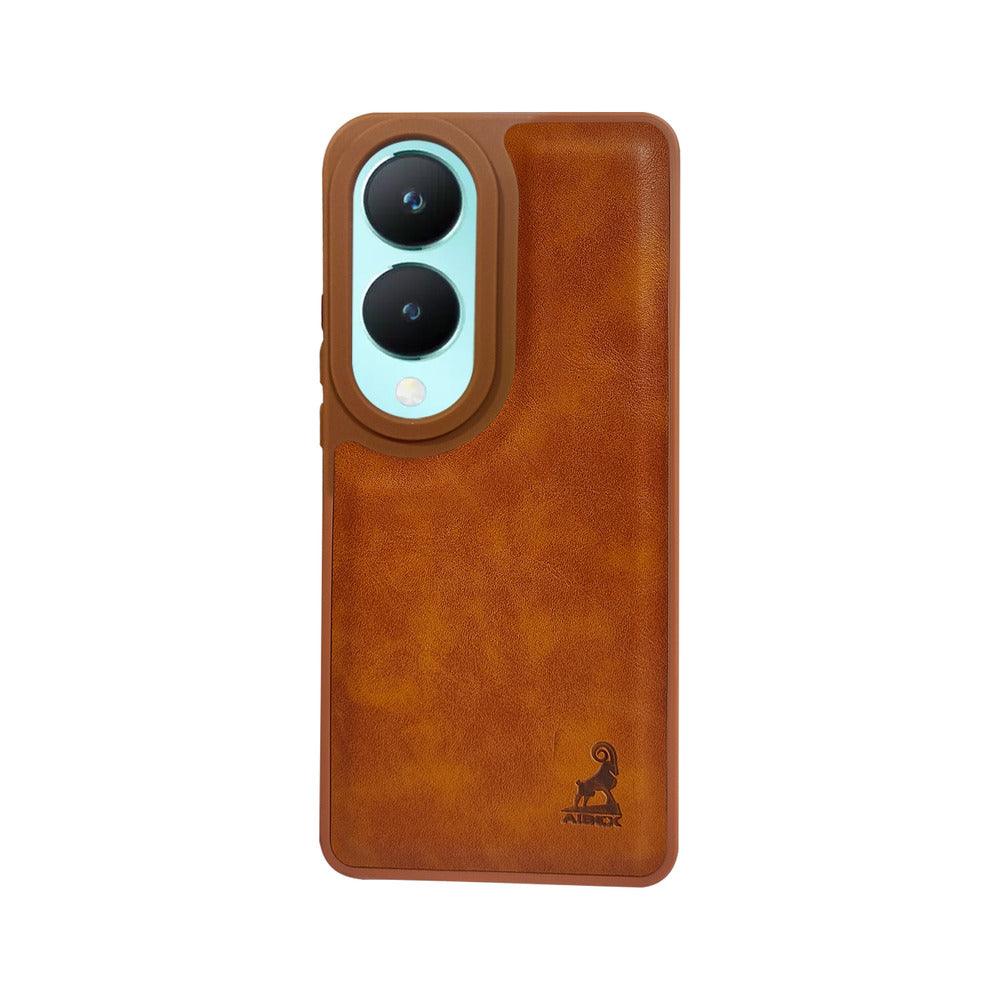 Aibex Shield Back Cover For Vivo Y28 5G / Vivo Y17s 4G | Vegan Leather - Aibex