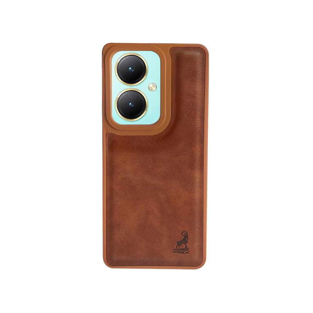 Aibex Shield Back Cover For Vivo Y27 4G | Vegan Leather - Aibex