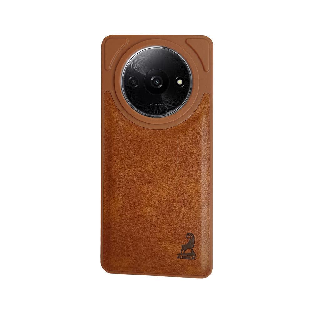 Aibex Shield Back Cover For Poco C61 / Xiaomi Redmi A3 | Vegan Leather - Aibex