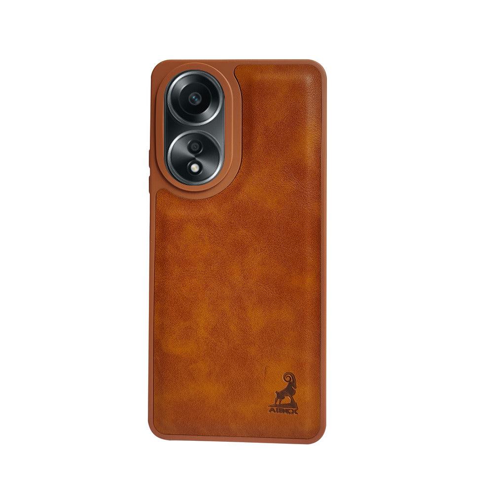 Aibex Shield Back Cover For Oppo A58 4G | Vegan Leather - Aibex