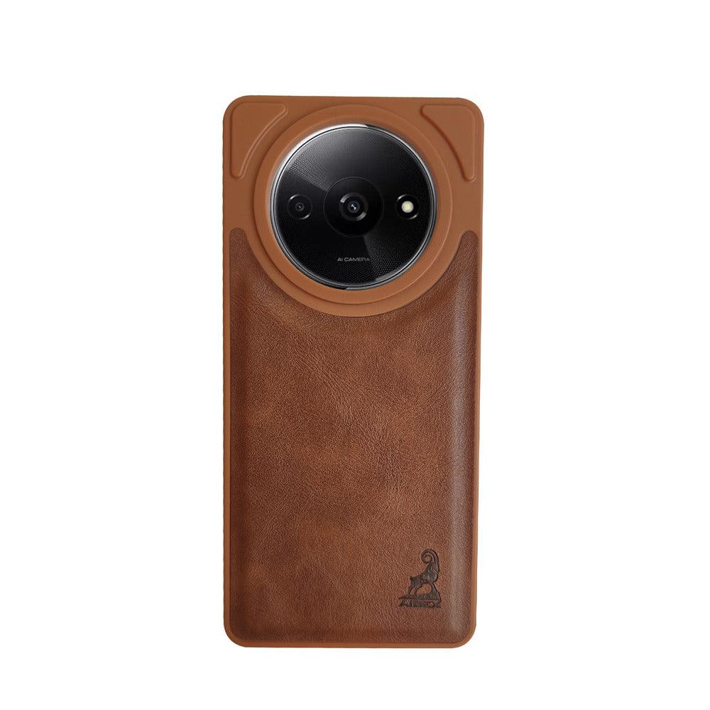 Aibex Shield Back Cover For Poco C61 / Xiaomi Redmi A3 | Vegan Leather - Aibex