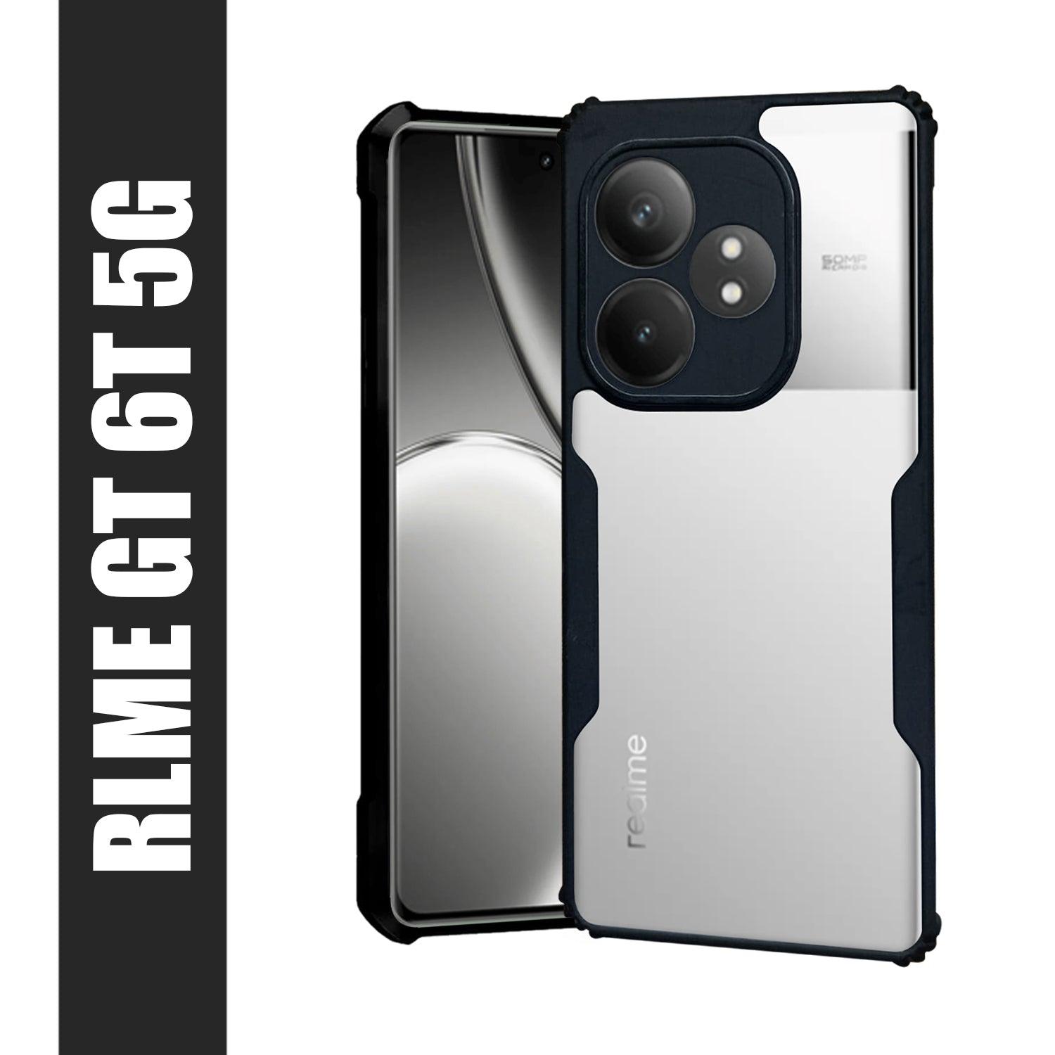 AIBEX Crystal Clear Back Cover Case for Realme Gt 6T | Shock Proof Design | Transparent Back Cover Case - Aibex