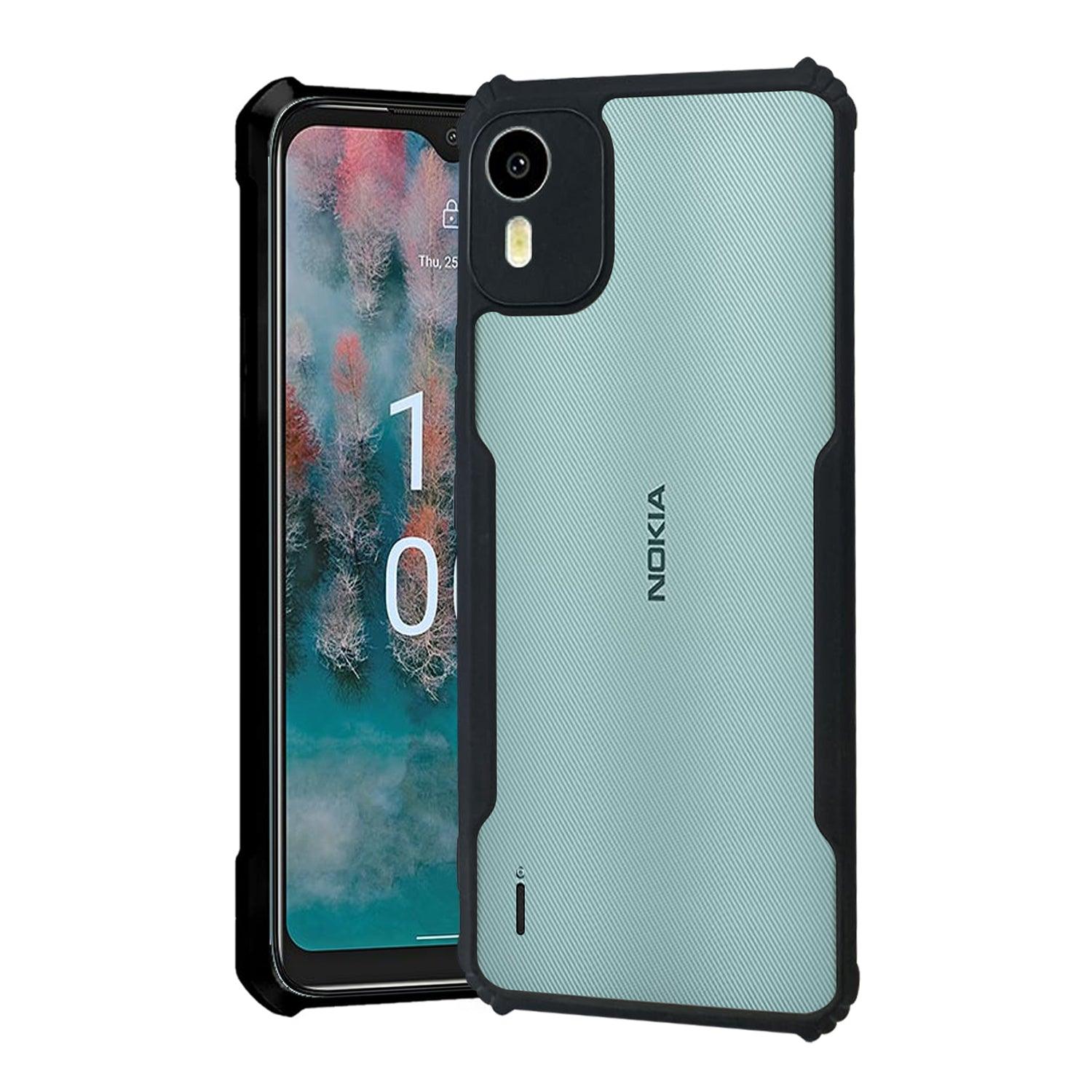 AIBEX Crystal Clear Back Cover Case for Nokia C12 | Shock Proof Design | Transparent Back Cover Case - Aibex