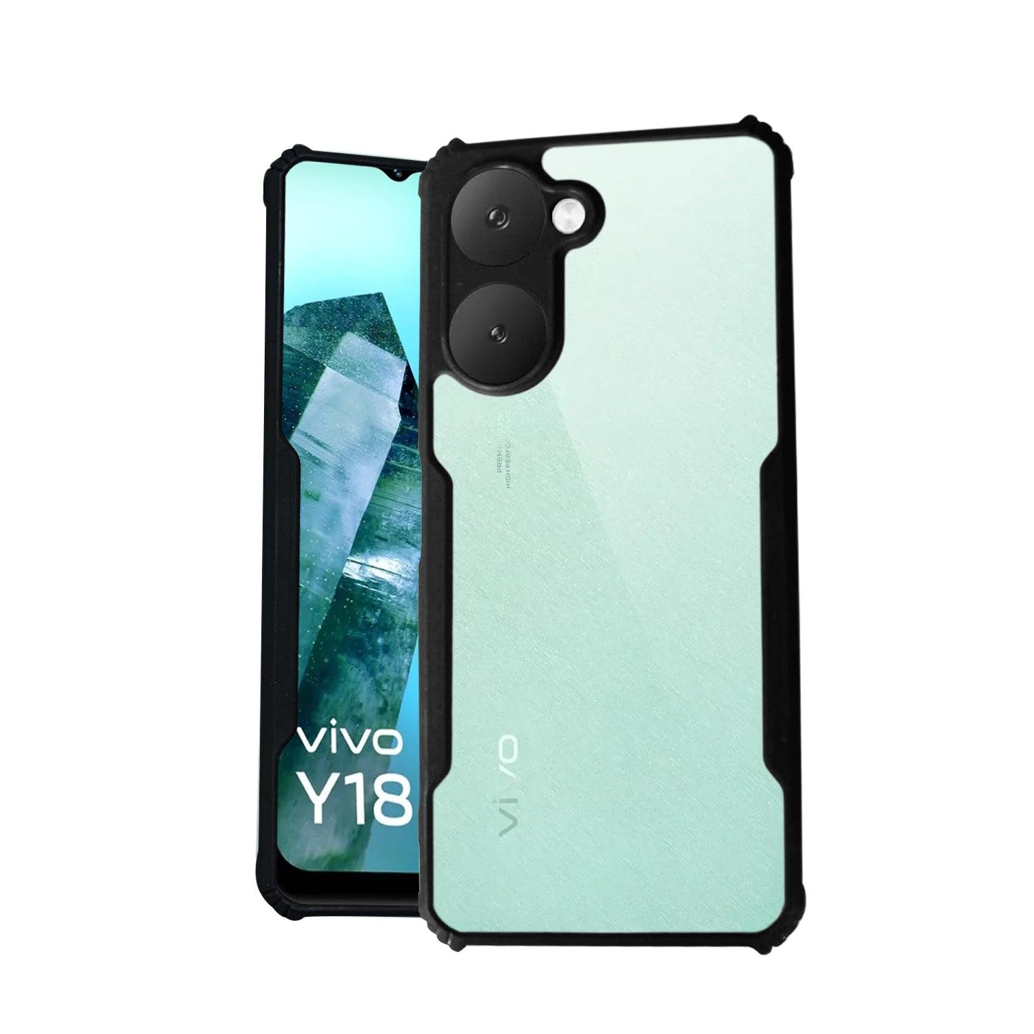 AIBEX Crystal Clear Back Cover Case for Vivo Y20 | Shock Proof Design | Transparent Back Cover Case - Aibex