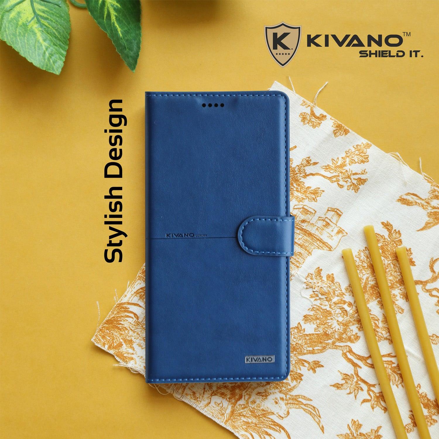 KIVANO Compatible with Motorola edge 40 neo Flip Cover | Leather Finish | Inside Pockets & Inbuilt Stand | Shockproof Wallet Style Magnetic Closure Back Cover Case - Aibex