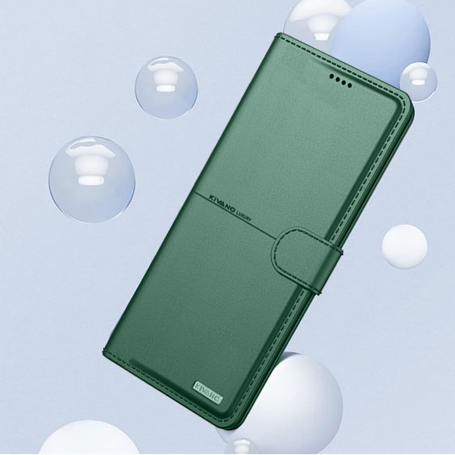 KIVANO Compatible with vivo y200 pro Flip Cover | Leather Finish | Inside Pockets & Inbuilt Stand | Shockproof Wallet Style Magnetic Closure Back Cover Case - Aibex