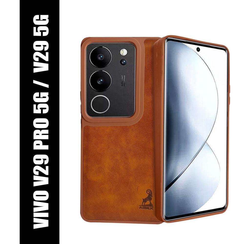 Aibex Shield Back Cover For Vivo V29 Pro 5G | Vegan Leather - Aibex