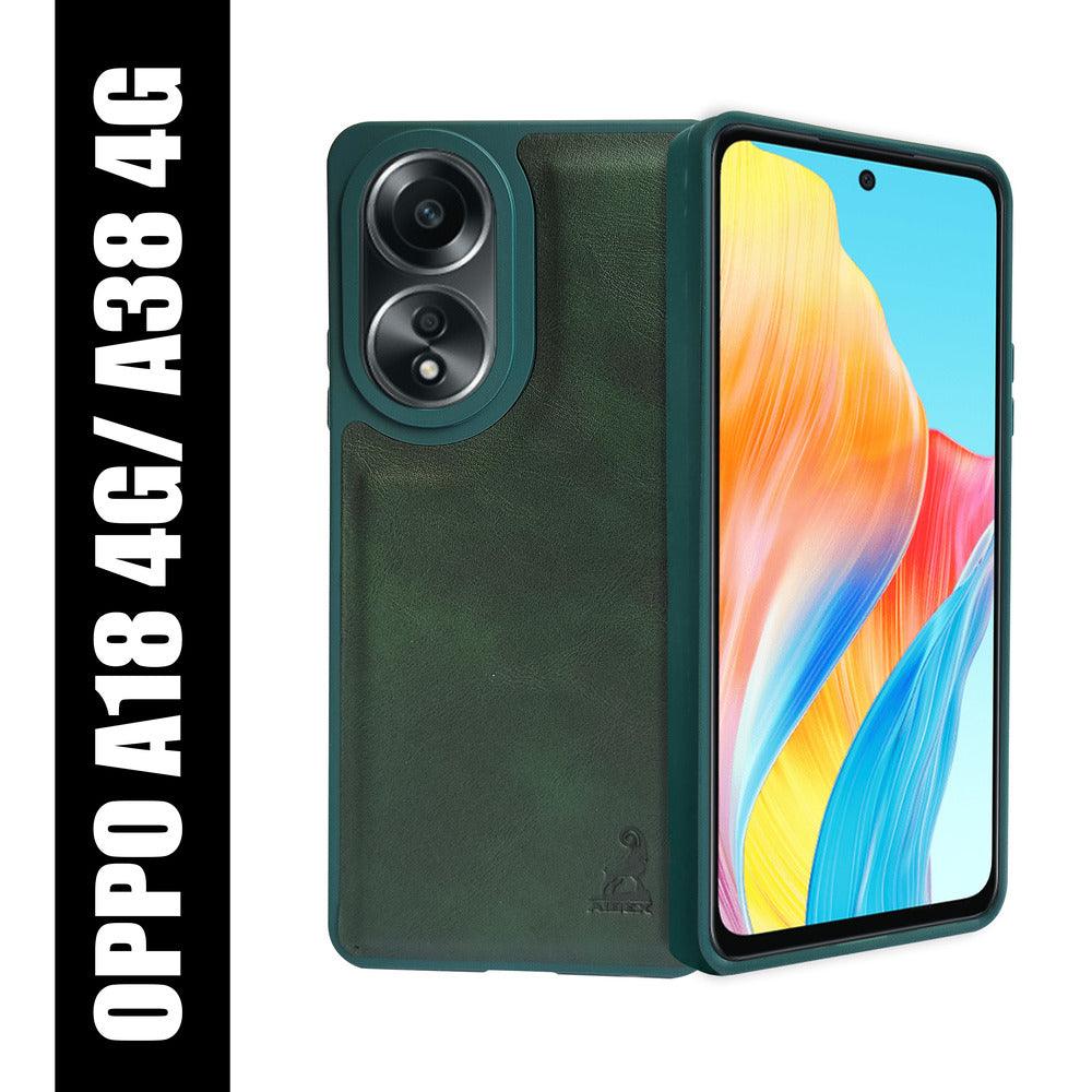 Aibex Shield Back Cover For Oppo A38 4G / Oppo A18 | Vegan Leather - Aibex