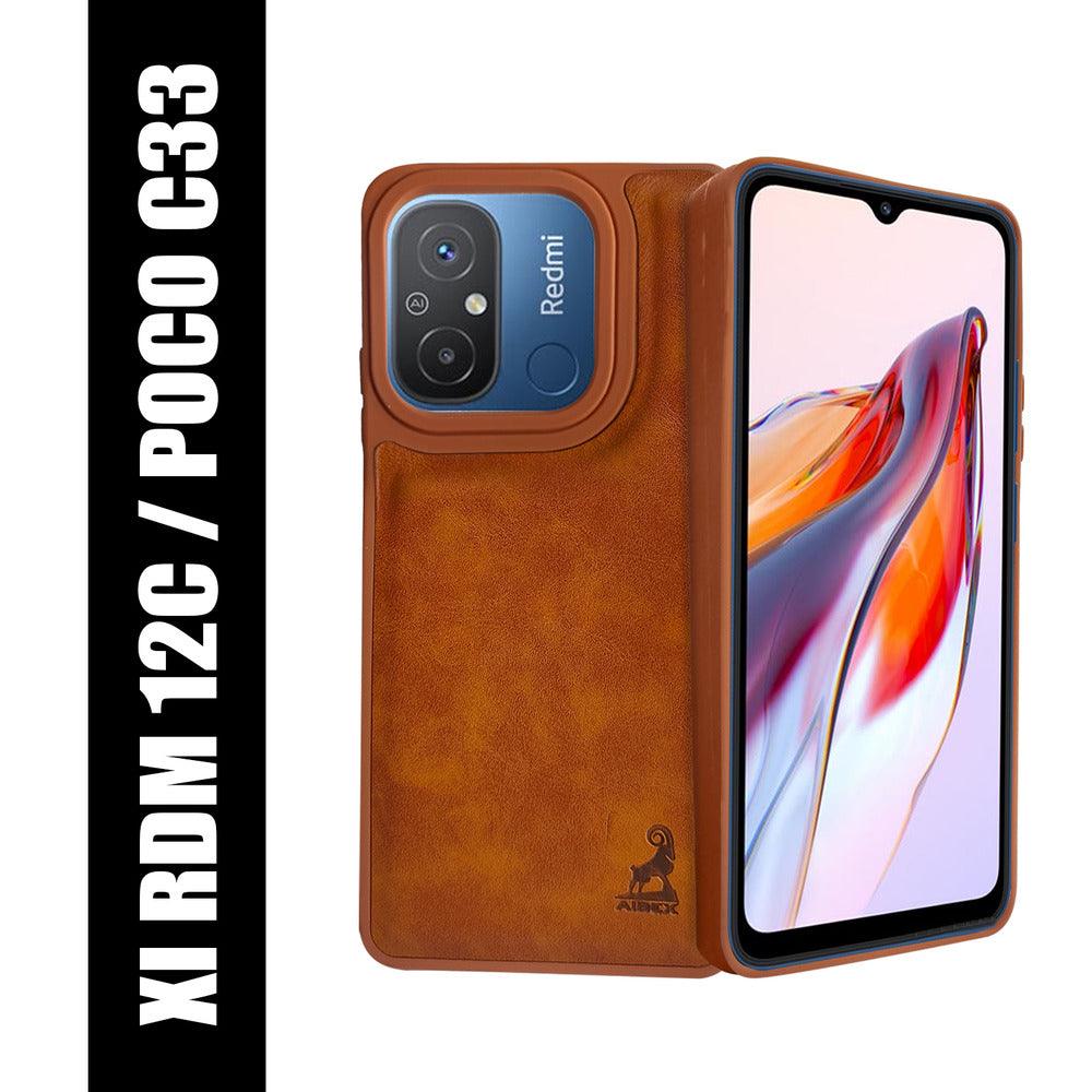 Aibex Shield Back Cover For Xiaomi Redmi 12C | Vegan Leather - Aibex