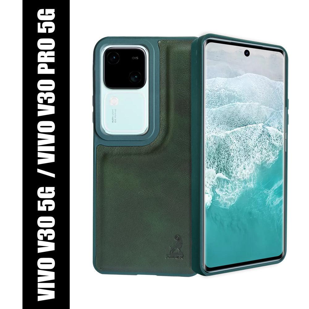 Aibex Shield Back Cover For Vivo V30 5G / Vivo V30 Pro 5G | Vegan Leather - Aibex