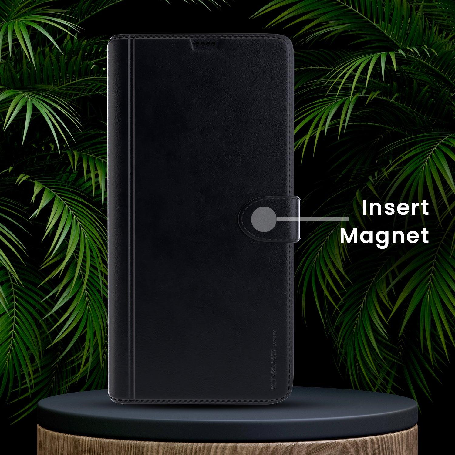 Leather Wallet Case for oneplus nord ce 4 lite Stylish Flip Folio Cover with Card Holder, Stand -KIVANO LUXE - Aibex