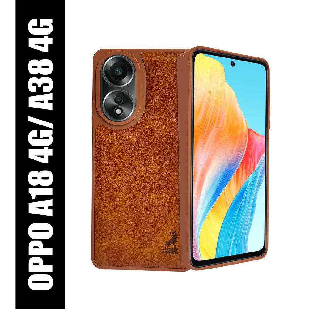Aibex Shield Back Cover For Oppo A38 4G / Oppo A18 | Vegan Leather - Aibex