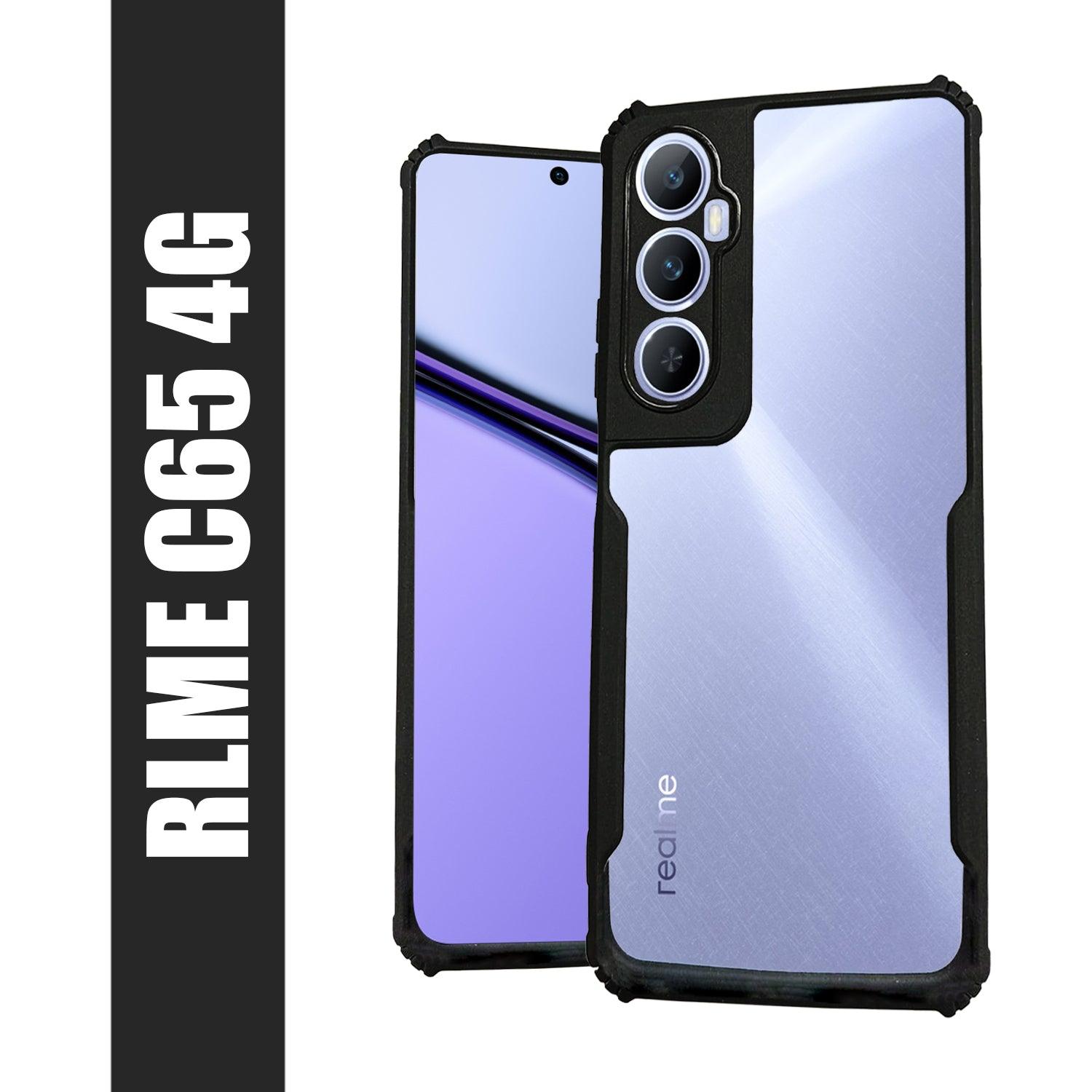AIBEX Crystal Clear Back Cover Case for Realme C65 | Shock Proof Design | Transparent Back Cover Case - Aibex