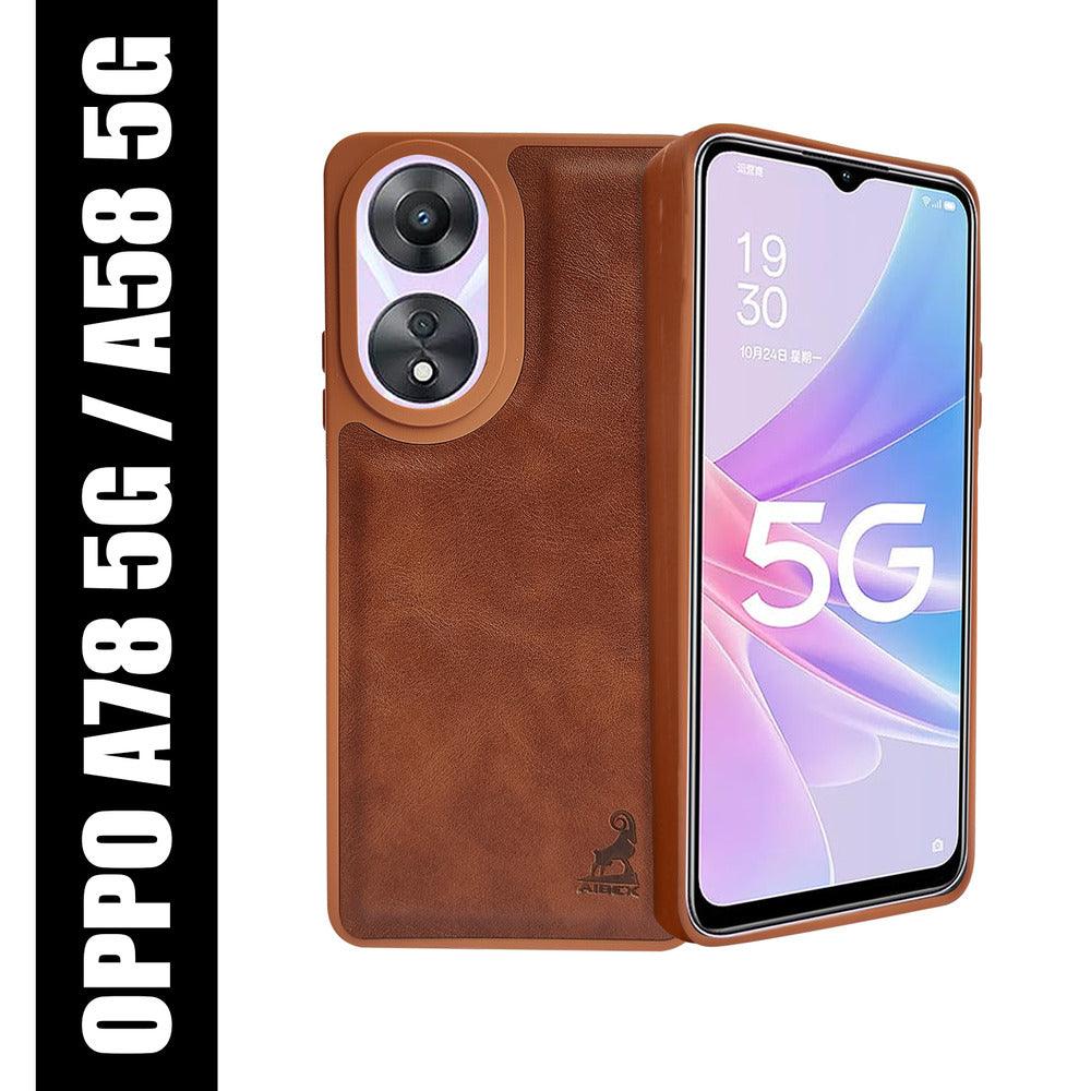 Aibex Shield Back Cover For Oppo A78 5G | Vegan Leather - Aibex