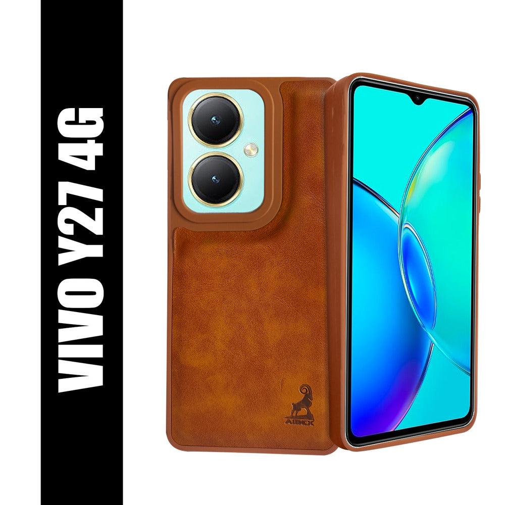Aibex Shield Back Cover For Vivo Y27 4G | Vegan Leather - Aibex