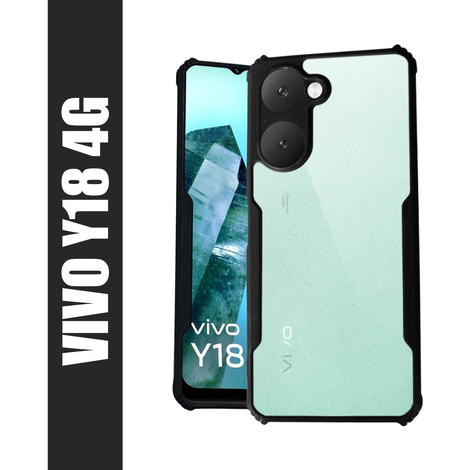 AIBEX Crystal Clear Back Cover Case for Vivo Y20 | Shock Proof Design | Transparent Back Cover Case - Aibex