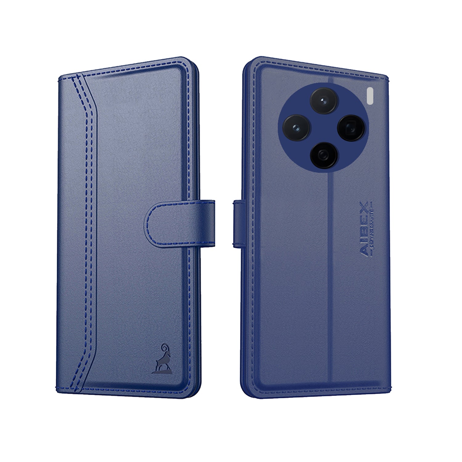 Vivo X200 5G Aibex PU Leather Flip Cover Foldable Stand & Pocket Magnetic Closure