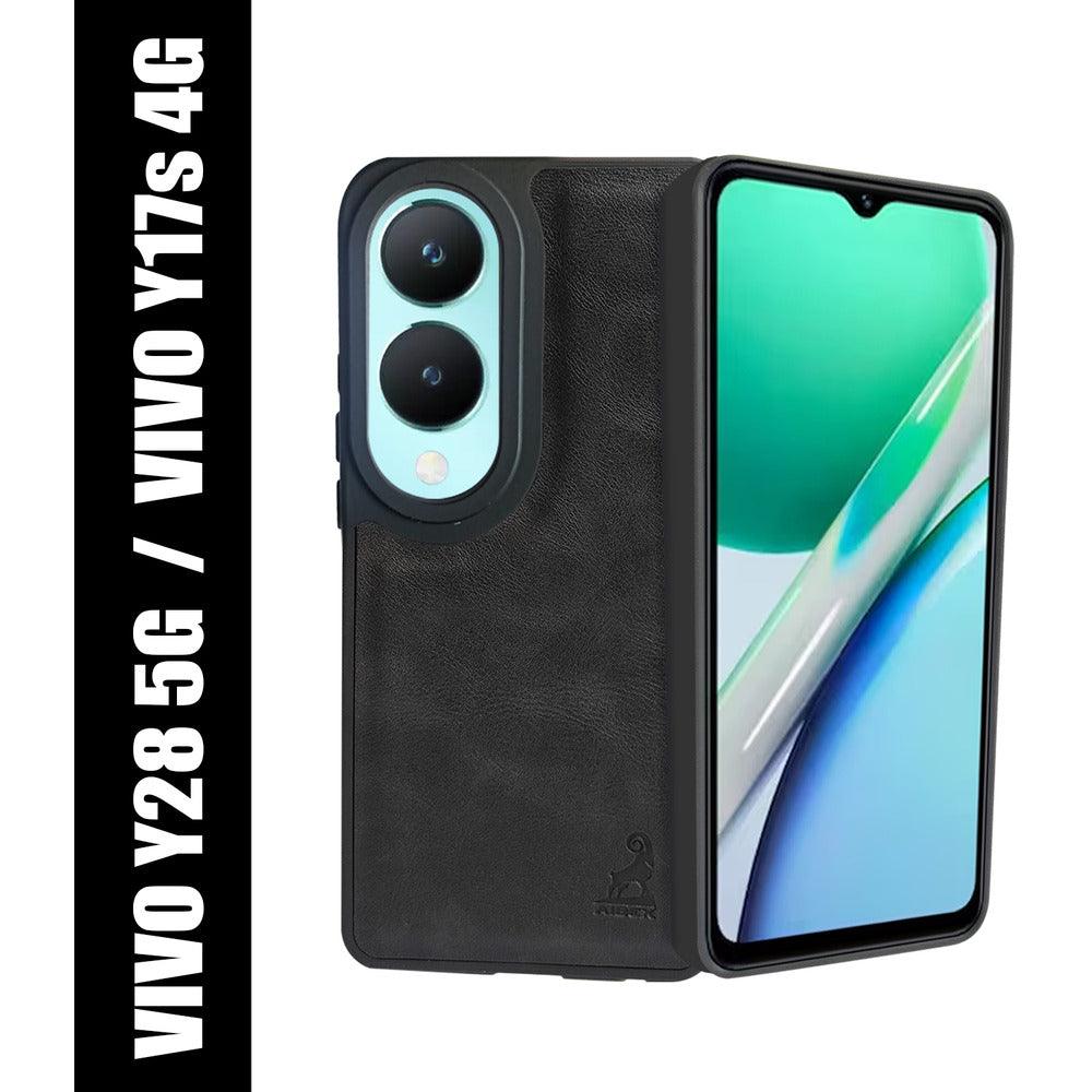 Aibex Shield Back Cover For Vivo Y28 5G / Vivo Y17s 4G | Vegan Leather - Aibex