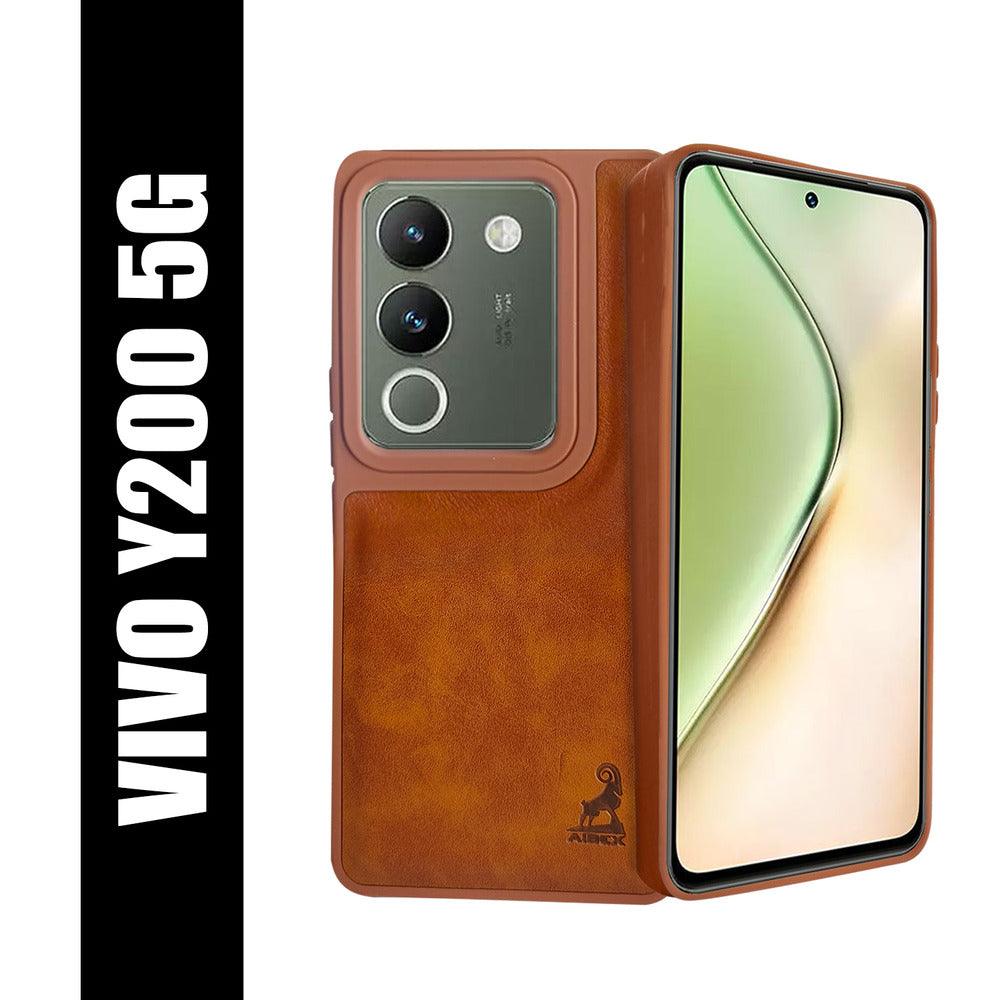 Aibex Shield Back Cover For Vivo Y200 5G | Vegan Leather - Aibex