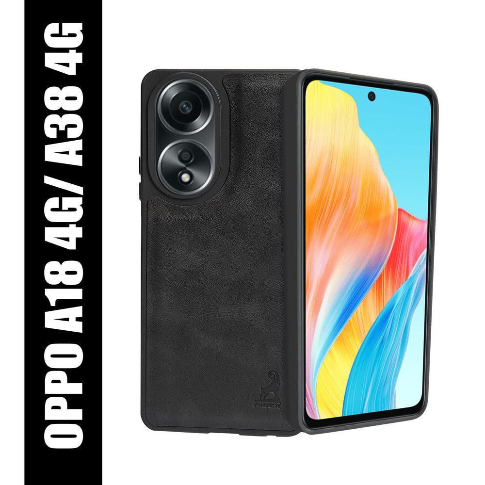 Aibex Shield Back Cover For Oppo A38 4G / Oppo A18 | Vegan Leather - Aibex