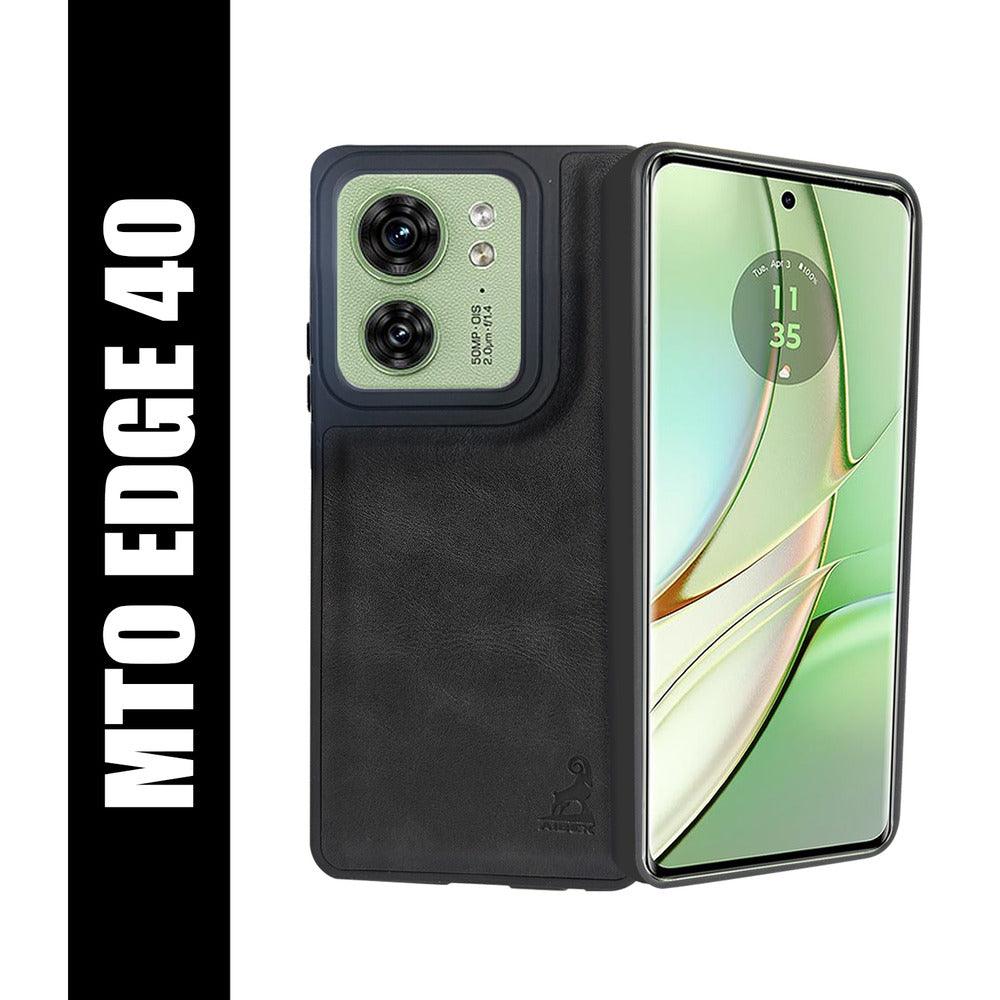 Aibex Shield Back Cover For Motorola Edge 40 | Vegan Leather - Aibex
