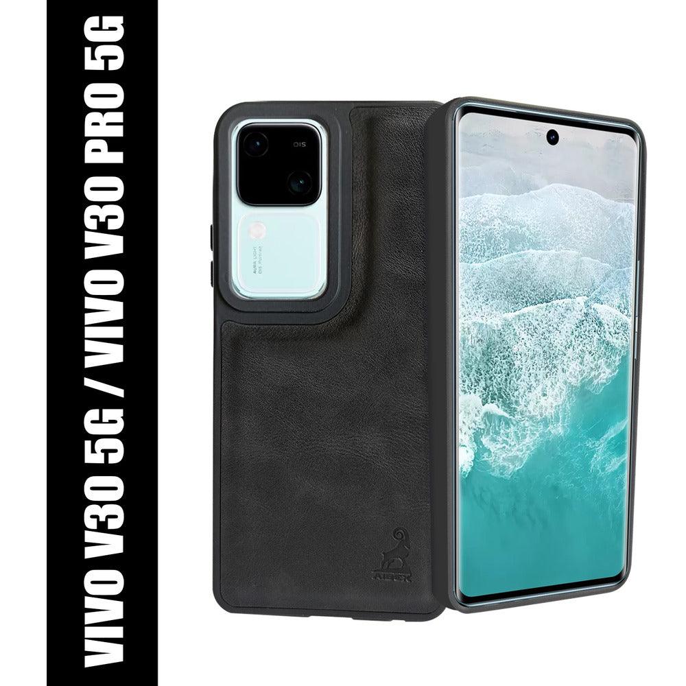 Aibex Shield Back Cover For Vivo V30 5G / Vivo V30 Pro 5G | Vegan Leather - Aibex