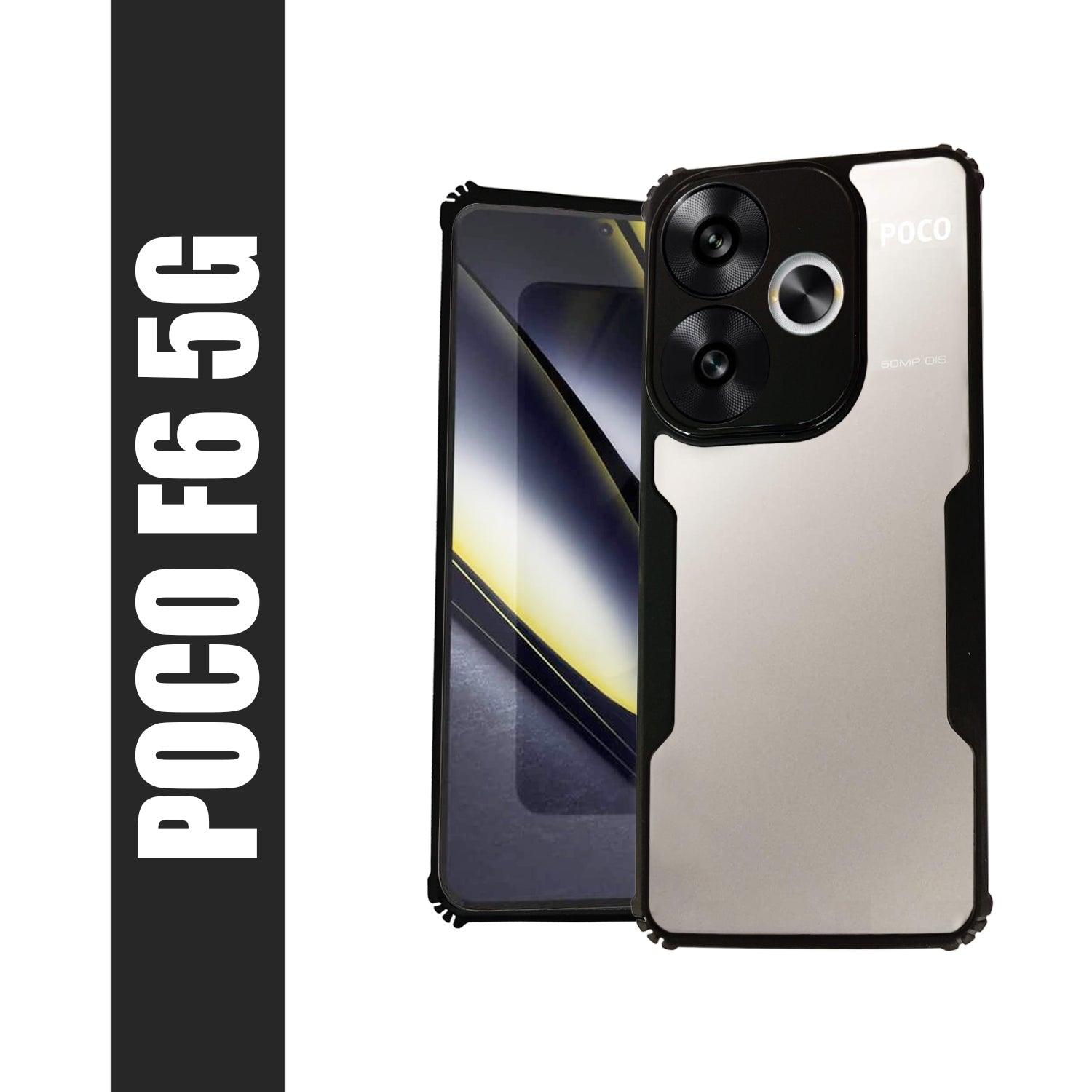 AIBEX Crystal Clear Back Cover Case for Poco F6 | Shock Proof Design | Transparent Back Cover Case - Aibex
