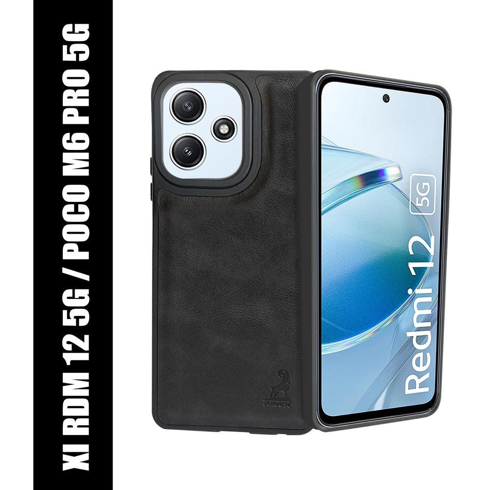 Aibex Shield Back Cover For Xiaomi Redmi 12 5G / Poco M6 Pro | Vegan Leather - Aibex
