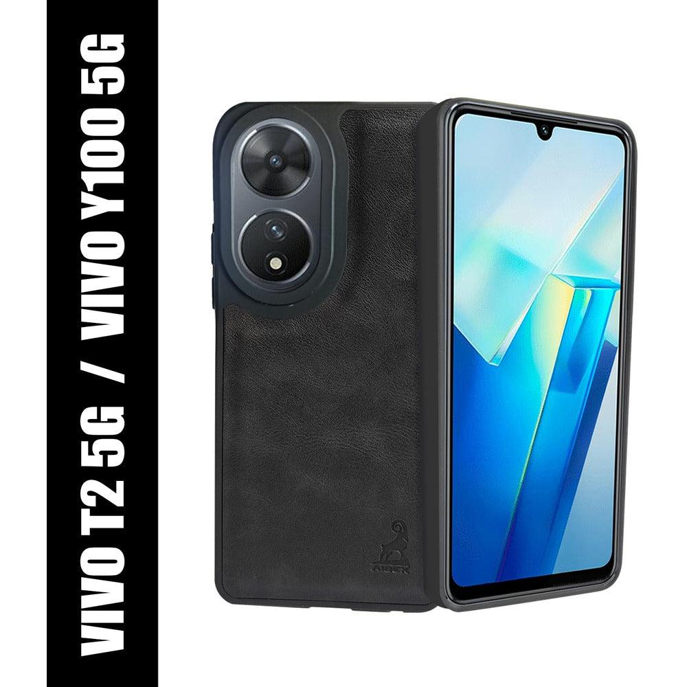 Aibex Shield Back Cover For Vivo Y100 | Vegan Leather - Aibex