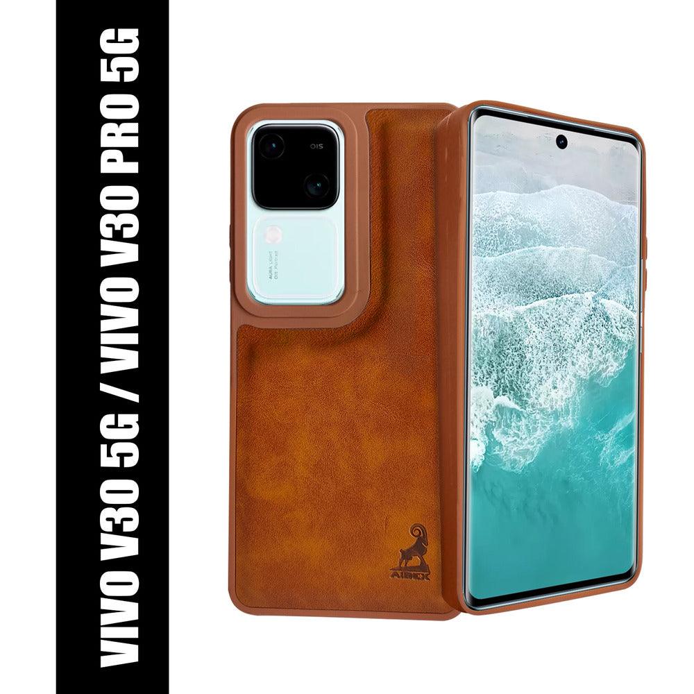 Aibex Shield Back Cover For Vivo V30 5G / Vivo V30 Pro 5G | Vegan Leather - Aibex
