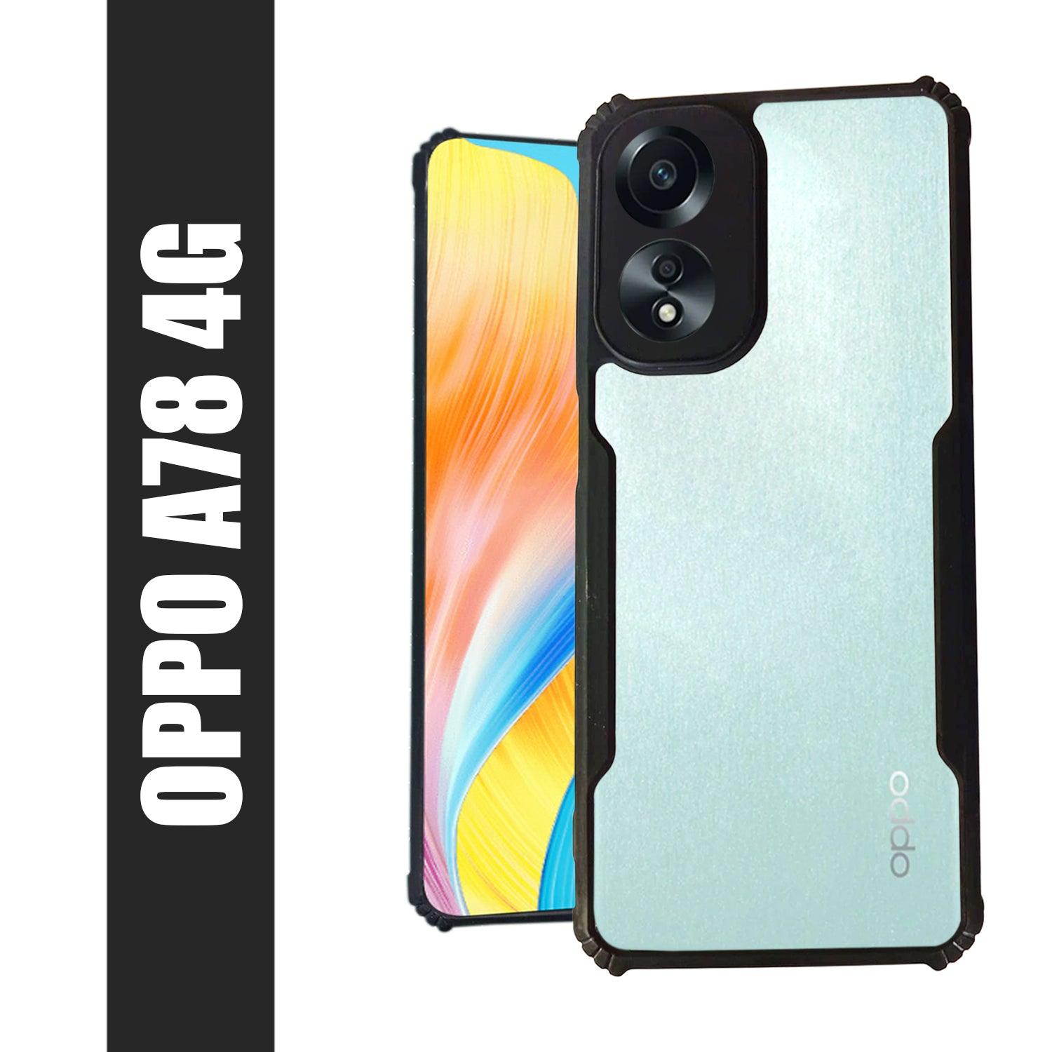AIBEX Crystal Clear Back Cover Case for Oppo A78 4G | Shock Proof Design | Transparent Back Cover Case - Aibex