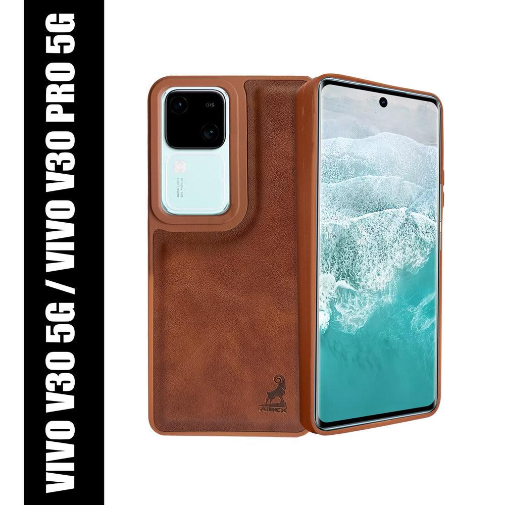 Aibex Shield Back Cover For Vivo V30 5G / Vivo V30 Pro 5G | Vegan Leather - Aibex