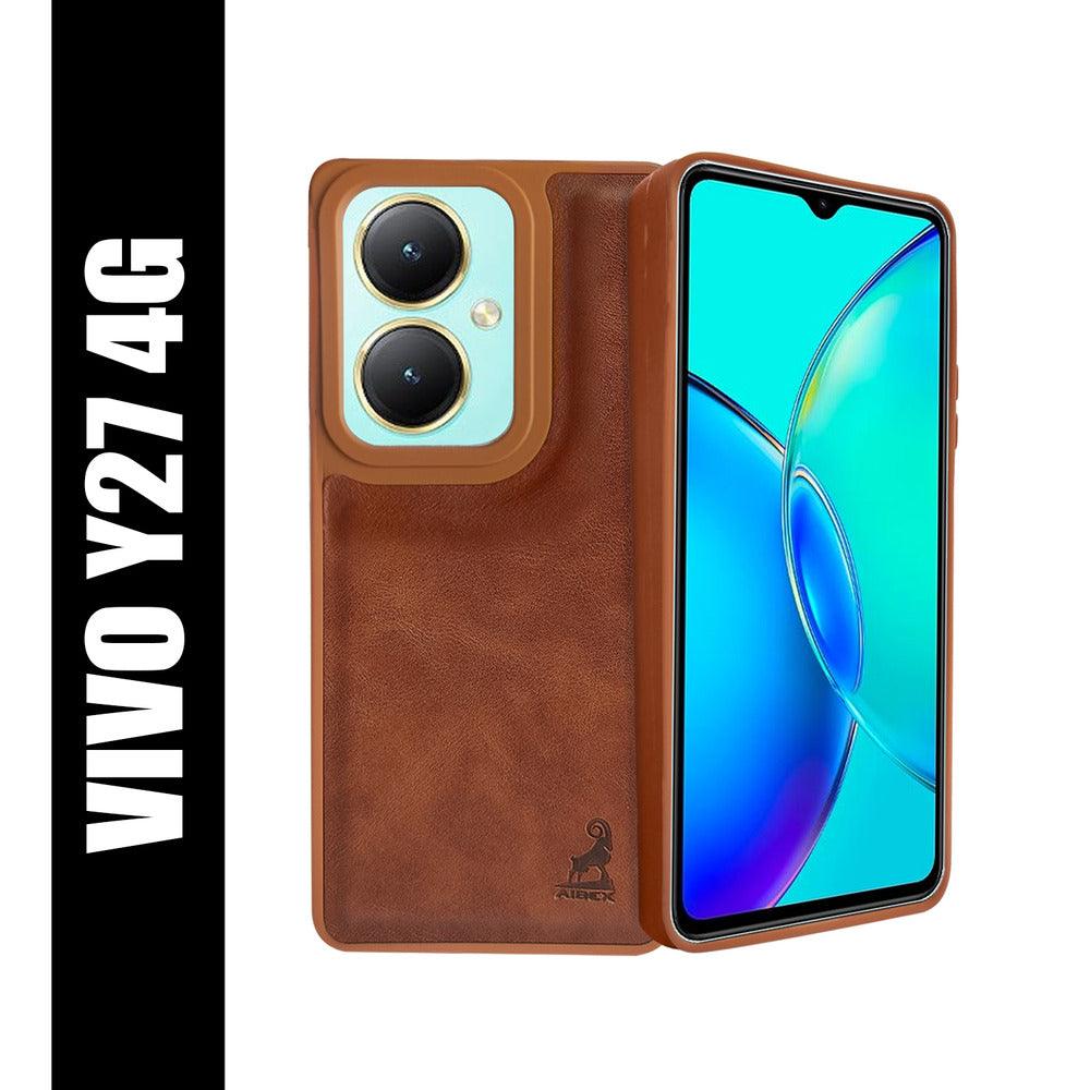 Aibex Shield Back Cover For Vivo Y27 4G | Vegan Leather - Aibex