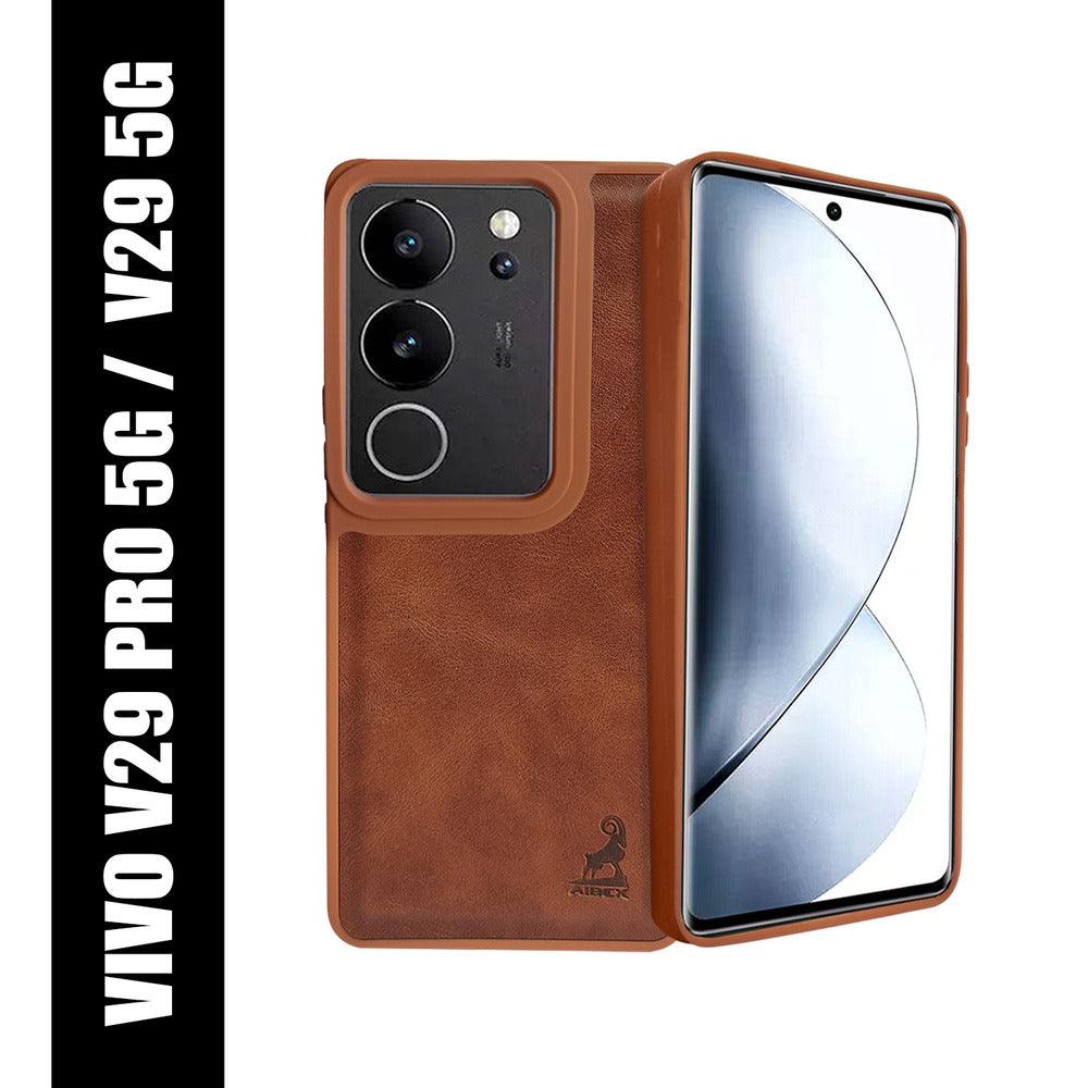 Aibex Shield Back Cover For Vivo V29 Pro 5G | Vegan Leather - Aibex