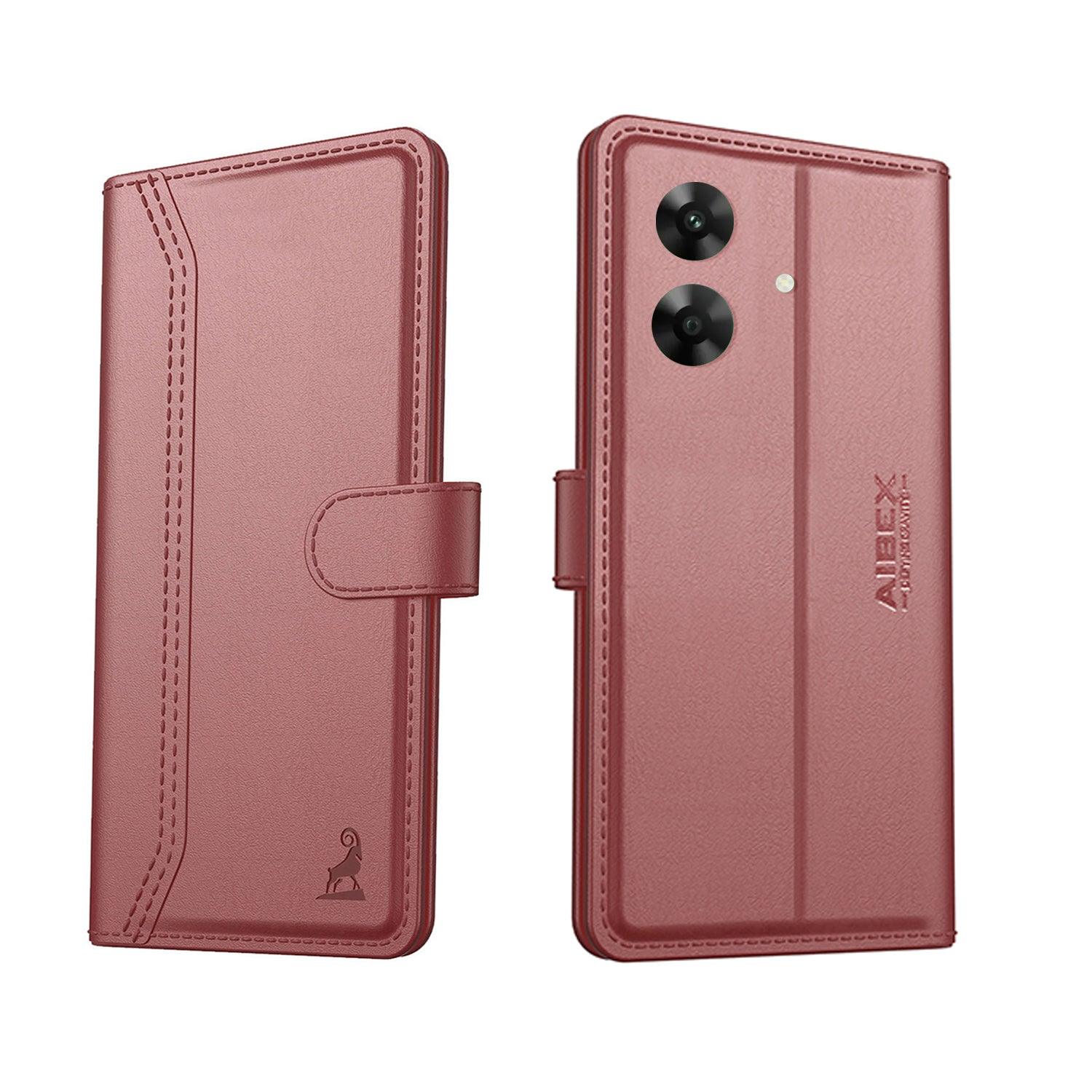 Realme C61 Aibex PU Leather Flip Cover Foldable Stand & Pocket Magnetic Closure - Aibex