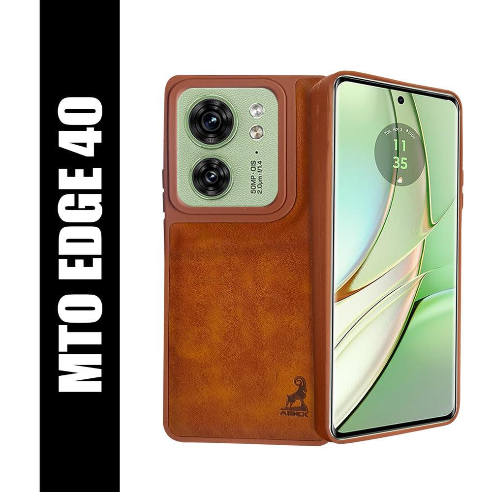 Aibex Shield Back Cover For Motorola Edge 40 | Vegan Leather - Aibex