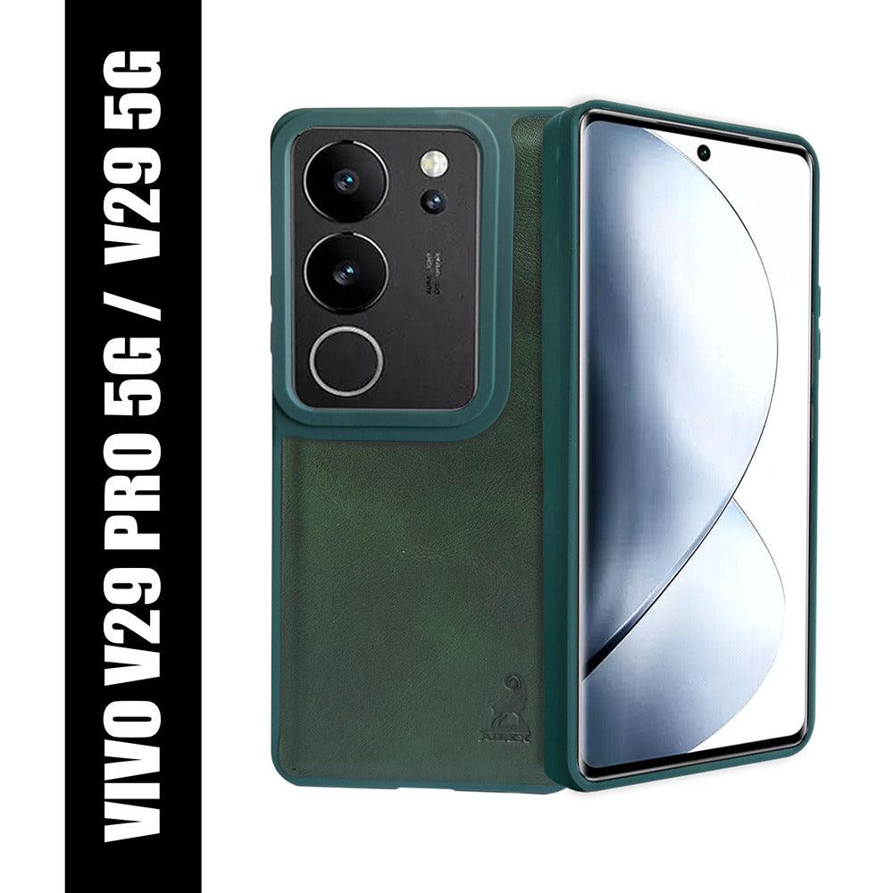 Aibex Shield Back Cover For Vivo V29 Pro 5G | Vegan Leather - Aibex