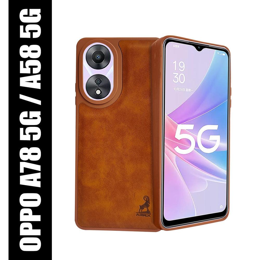 Aibex Shield Back Cover For Oppo A78 5G | Vegan Leather - Aibex