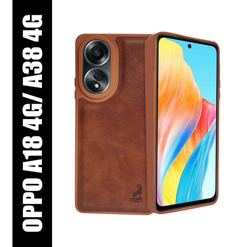 Aibex Shield Back Cover For Oppo A38 4G / Oppo A18 | Vegan Leather - Aibex