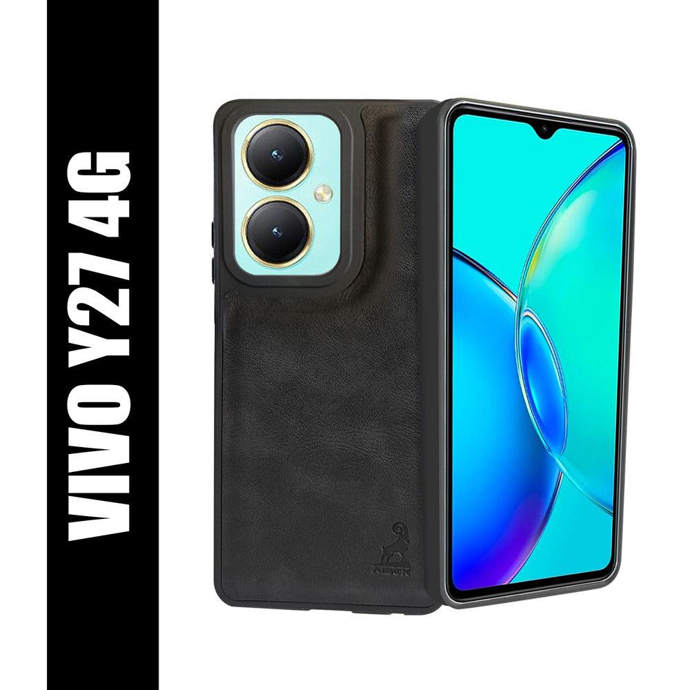 Aibex Shield Back Cover For Vivo Y27 4G | Vegan Leather - Aibex