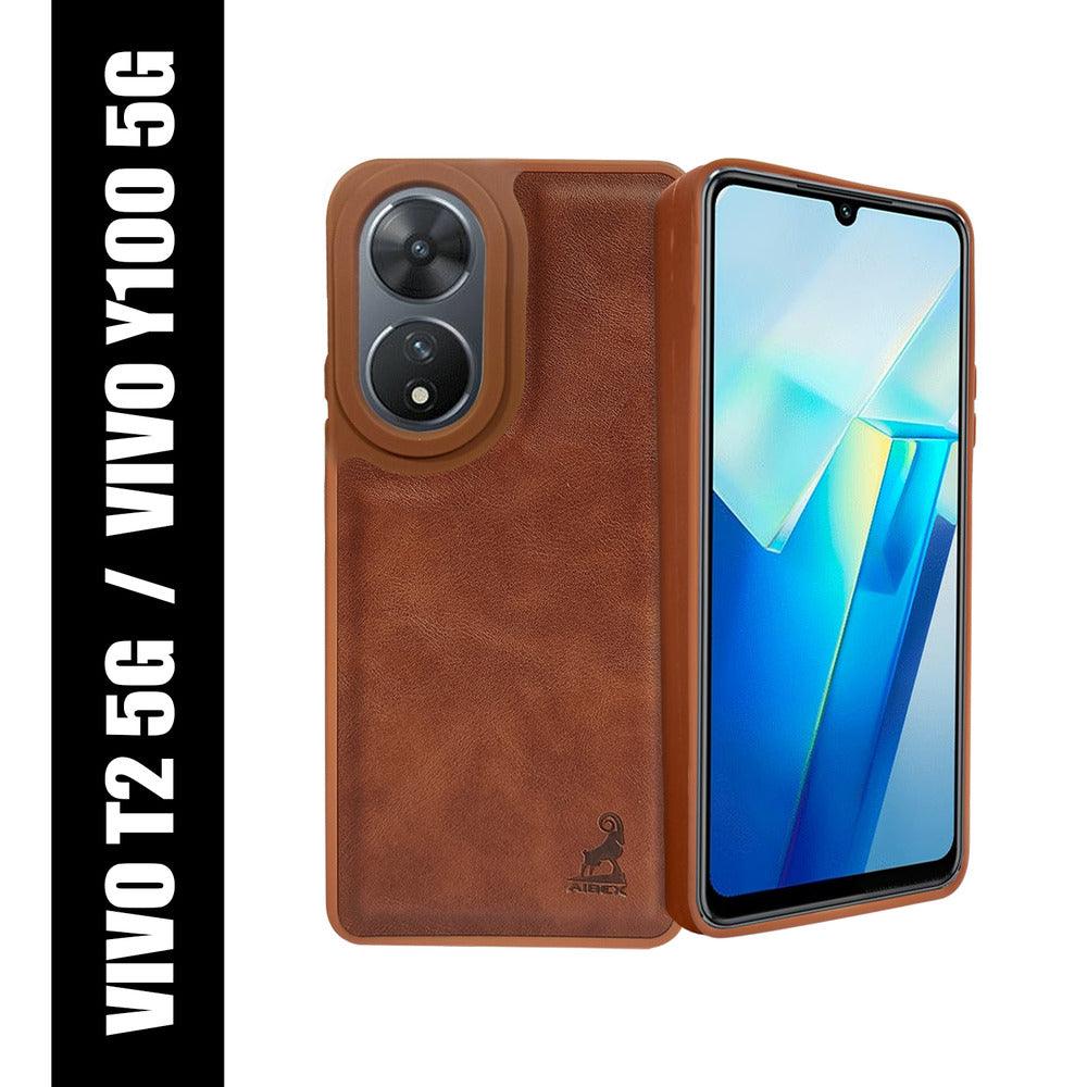 Aibex Shield Back Cover For Vivo Y100 | Vegan Leather - Aibex