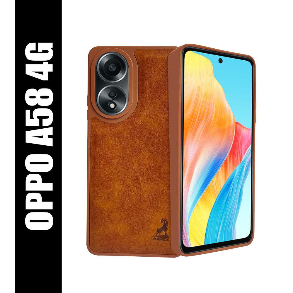 Aibex Shield Back Cover For Oppo A58 4G | Vegan Leather - Aibex