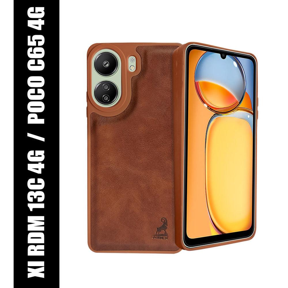 Aibex Shield Back Cover For Xiaomi Redmi 13C 4G / Poco C65 | Vegan Leather - Aibex
