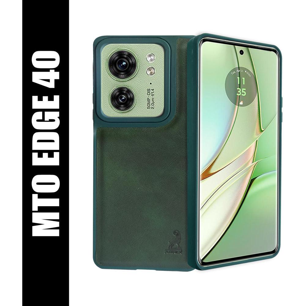 Aibex Shield Back Cover For Motorola Edge 40 | Vegan Leather - Aibex